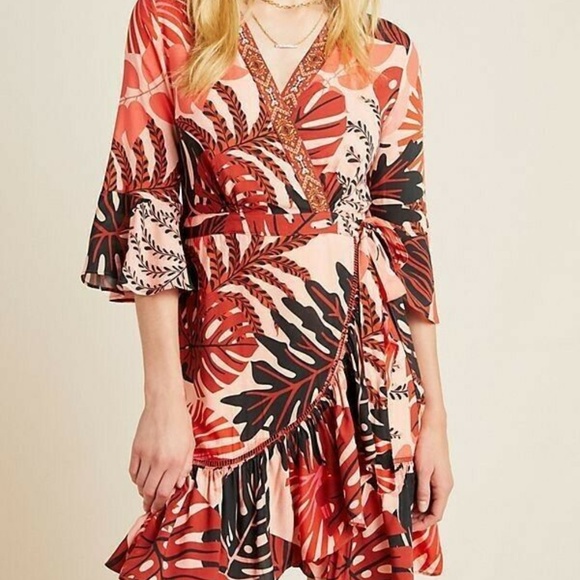 Anthropologie Dresses & Skirts - New Anthropologie Farm Rio Floral Wrap Mini Dress